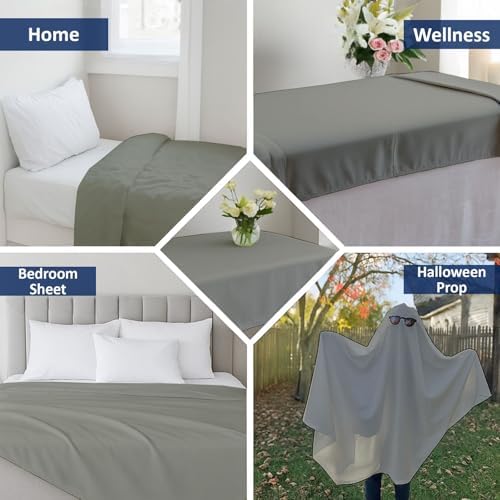 Cottingon Full Size Flat Sheet - 100% Cotton Sateen Top Sheet, Soft