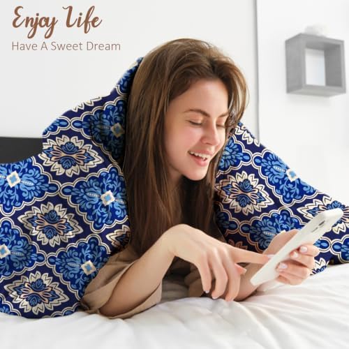 LONAVA King Paisley 3 Pcs Duvet Cover Set, Breathable Soft Microfiber