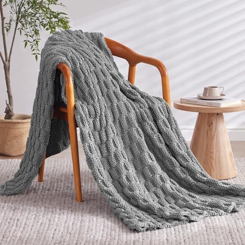 Knitted Weighted Blanket for Adult, No Beads Heavy Blanket 48"x72"