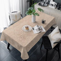 Beige Burlap Texture Table Cloth Waterproof Tablecloths, Farmhouse