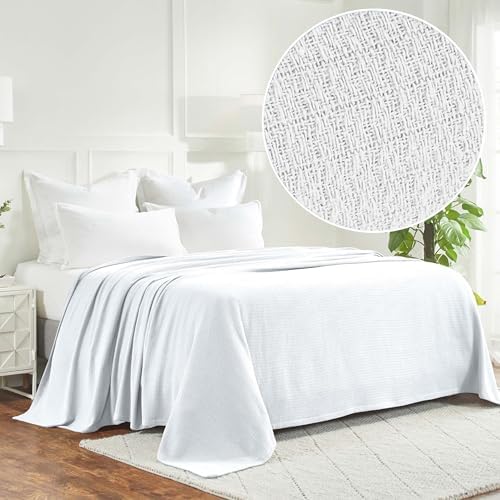 SUPERIOR Cotton Blanket, Lightweight, Soft Breathable Comfy Bedding