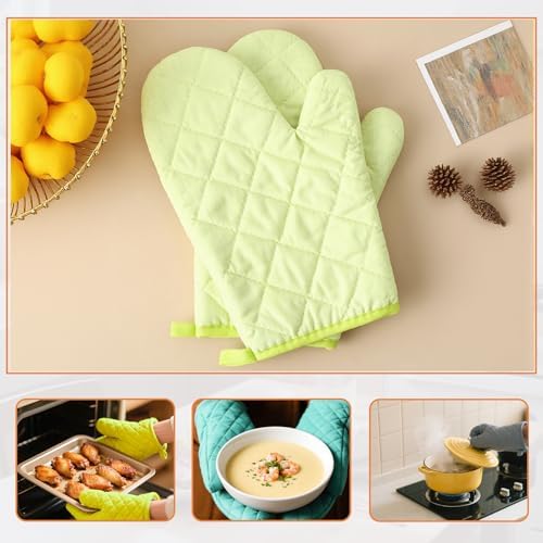 9 Pair Oven Mitts Set, 10.6 Inch Extra Long Heat Resistant Kitchen