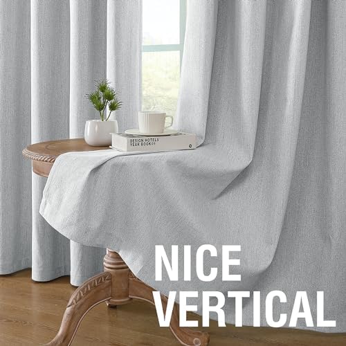 H.VERSAILTEX Chenille Curtains 96 inch Length 2 Panels 100% Blackout