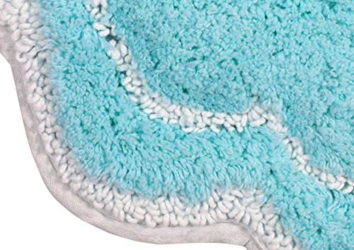Home Weavers Allure Collection 100% Cotton Tufted Bathroom Rug, Soft