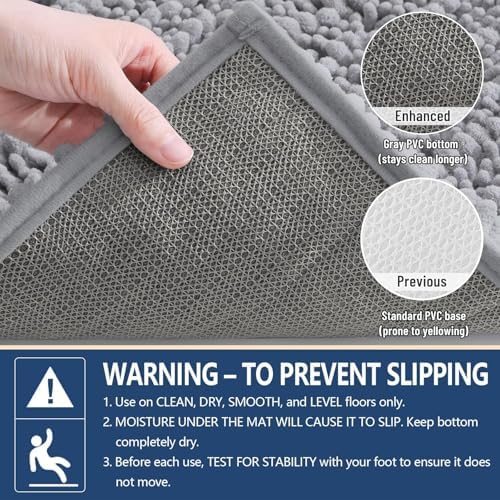 Arotive Luxury Chenille Bathroom Rugs Set, Ultra Soft and Absorbent