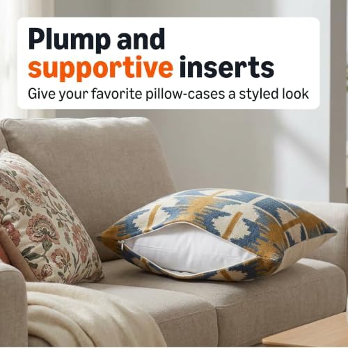 Amazon Basics Throw Pillow Insert, Down Alternative Fiberfill