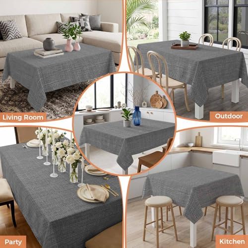Classic Solid Gray Rectangle Tablecloth 60x120 Inches, Vintage