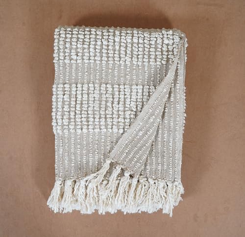 Cotton Throw Blanket for Couch Bed Sofa Chair-Handmade Cotton Blanket