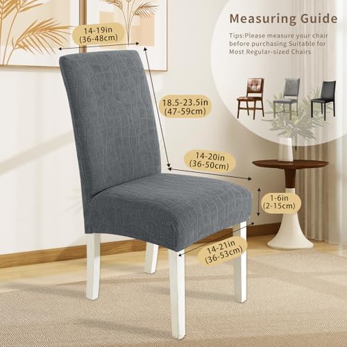MAXIJIN Waterproof Chair Covers for Dining Chairs Set of 4, Stretch
