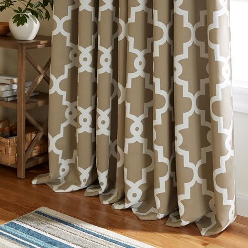 TOWN & COUNTRY EVERYDAY Ironwork Geo Trellis Sateen Indoor Curtains