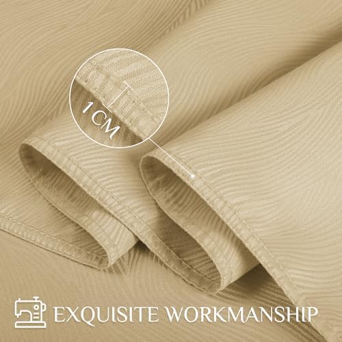Softalker Jacquard Rectangle Tablecloth 52 x 70 Inch, Beige