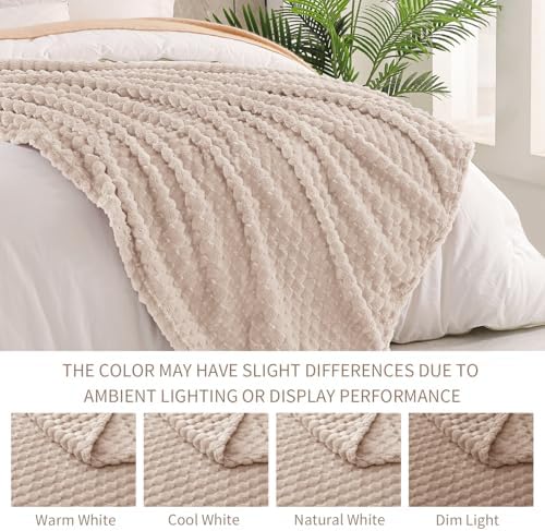 Exclusivo Mezcla 3D Fleece Queen Size Blanket for Bed, Camel