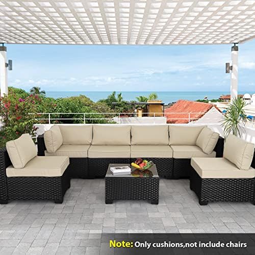 Valita Outdoor Furniture Replacement Cushions, Fits 6-seat Sectional