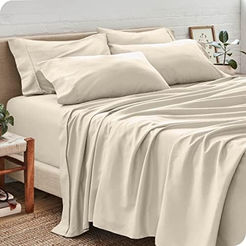 Soft 5 Piece Bed Sheets Split King Bed Sheet Set 18 Inches Deep Pocket