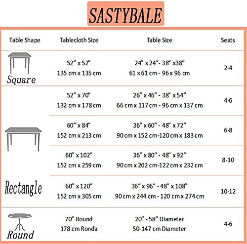 SASTYBALE Rectangle Tablecloth 52 x 70 Inch, Taupe, Checkered Table