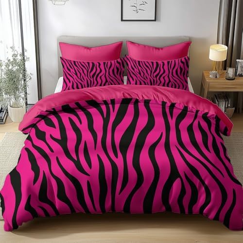 California King Duvet Cover Set Animal Texture Zebra Stripes Soft