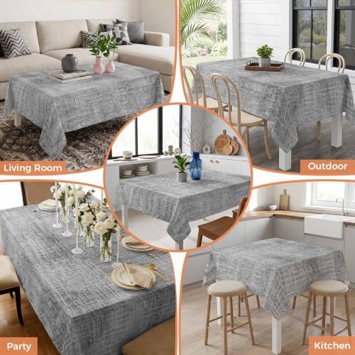 Gray Texture Pattern Rectangle Tablecloth 60x120 Inches, Minimalist