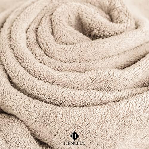 Hencely Premium 6-Pack Washcloths 12x12 Inches Soft Turkish Cotton