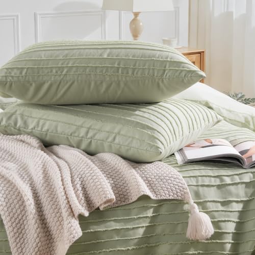NEXHOME PRO Duvet Cover,3 Pieces Boho Tufted Duvet Cover Set, Soft and