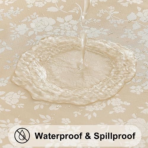 Smiry Round Waterproof Heavy Duty Vinyl Tablecloths, 70 x 70 Inch