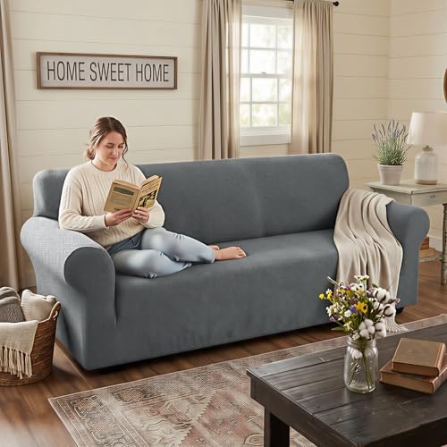 XINEAGE Stretch Jacquard Sofa Cover, Non Slip Sofa Slipcover for Dog