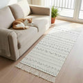Modern Minimalist Hallway Runner Rug 2'x5', Rustic Leaves Vertical