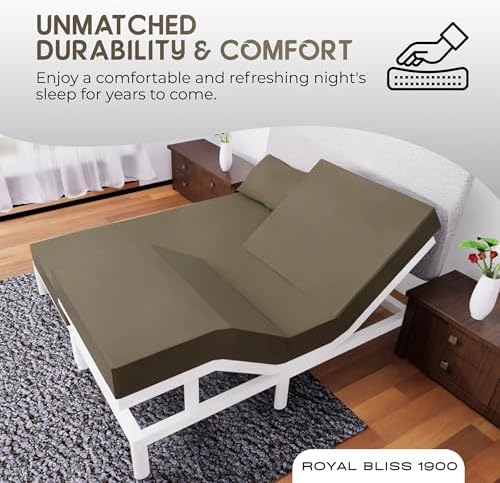 Split King Sheets Set for Adjustable Bed - 5pc Microfiber