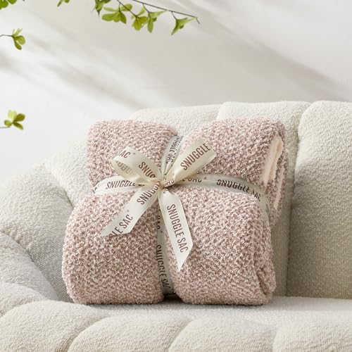 Snuggle Sac Queen Size Bedding Blanket Taupe,Super Soft Warm
