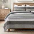 Soul & Lane - Madrona Cotton Quilt Set, Men's Bedding, King with 2