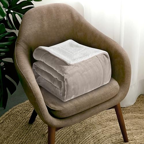 Mocassi Premium Ultra-Soft Flannel Fleece Sherpa Throw Blanket - Warm