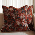 Vintage Floral Throw Pillow Covers 18x18 Inches Set of 2 Boho