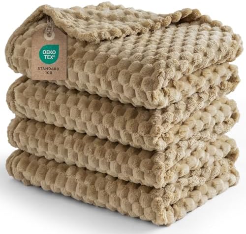Luxury Ultra Soft Flannel Fleece Blanket King Size - 3D Jacquard