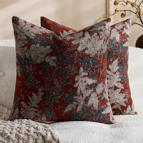 Warmstar Vintage Leaf Print Throw Pillow Cover 18x18 Set of 2,Neutral