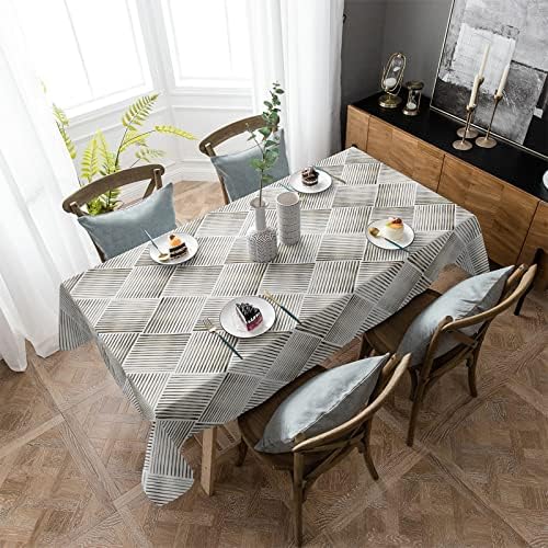 Rectangle Table Cloth Linen Farmhouse Tablecloth Waterproof Soft