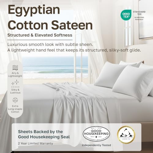 California Design Den 100% Egyptian Cotton King Size Sheets Deep