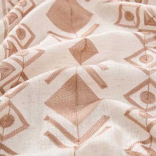 Boho Curtains 2 Panels for Living Room Geometric Patterned 96 Inch