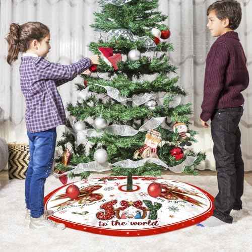 Joy to The World Christmas Tree Skirt