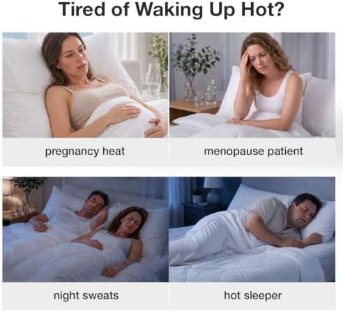 Novilla Cooling Comforter Set for Hot Sleepers 5pcs Queen Cooling