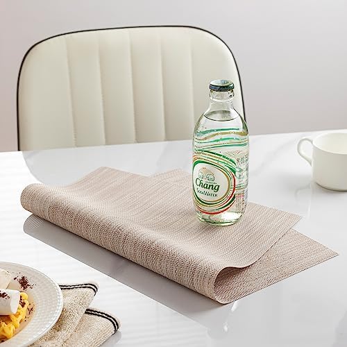LEXMORE Placemats Set of 12 Vinyl/Plastic Woven Place Mats for Kitchen