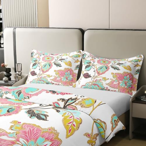 Feelyou Boho Duvet Cover 100% Cotton Queen Size