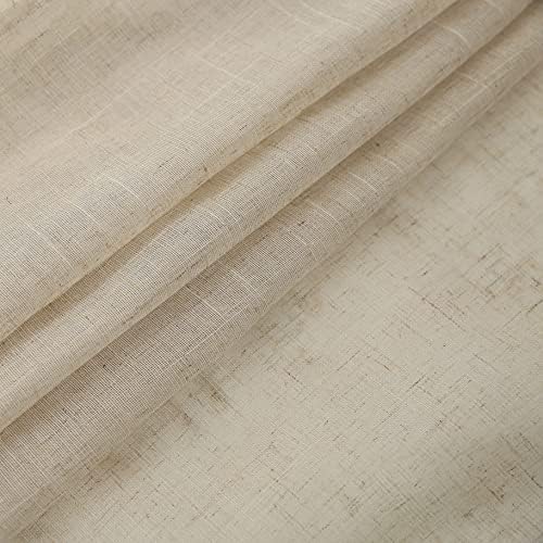 Demetex Semi Sheer Door Panels 72 inch Length Linen French Door