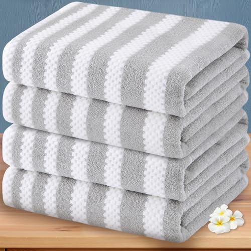 VOOVA & MOVAS Waffle Bath Towels, Cotton, Quick Dry & Thick, 28x52 in