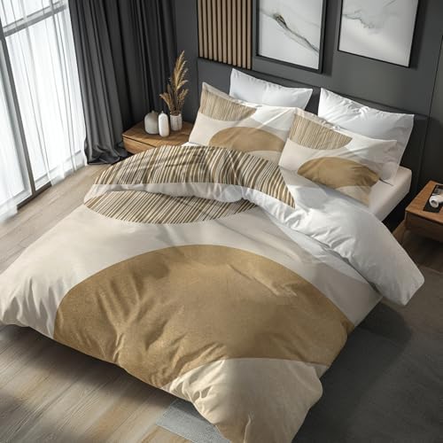 Abstract Geometric Bedding King Size Duvet Cover Set 3 Piece, Boho