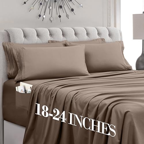 Mocassi Luxury 6-Piece Sheet Set, Ultra Soft 1800 Premium Hotel