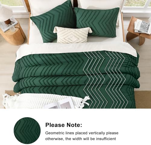Litanika Super King Plus Comforter Set, 3 Pcs Boho Tufted Bedding Set