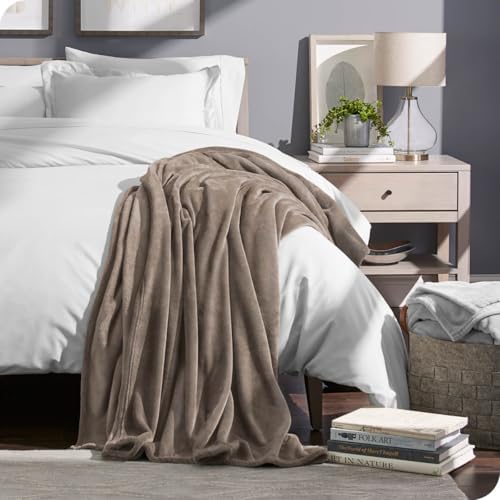 Reversible Lightweight Micro Plush Flannel Fleece Throw Blanket King