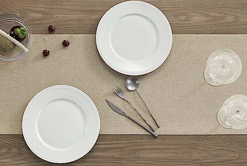ZeeMart Basic Linen Style Table Runner, 14x60 Inch Natural
