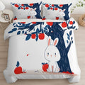 California King Duvet Cover Set Cartoon Illustrations Fruit Trees