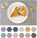 Faux Leather Placemats Set of 8 Washable PU Table mats for Kitchen