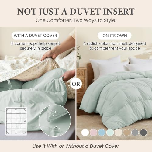 Joysoul Feather Down Fiber Comforter Queen Size - All Season Ultra